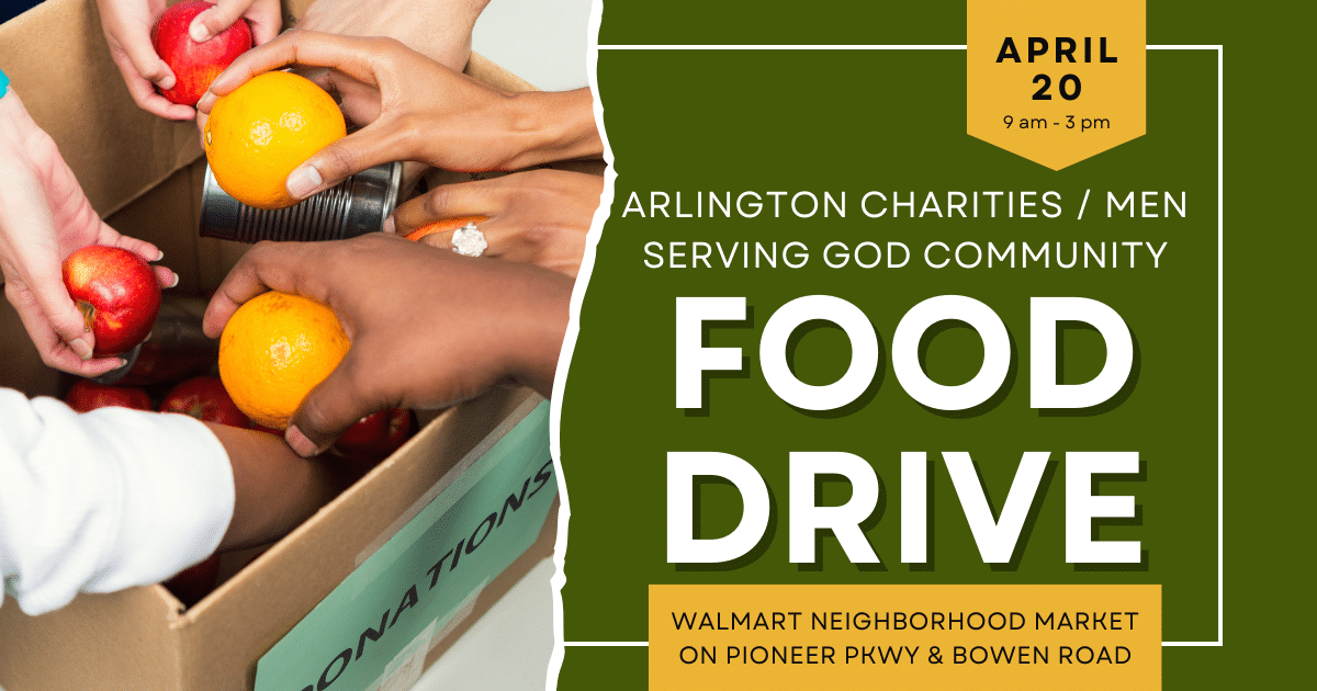 Arlington Charities Men Serving God Community Food Drive