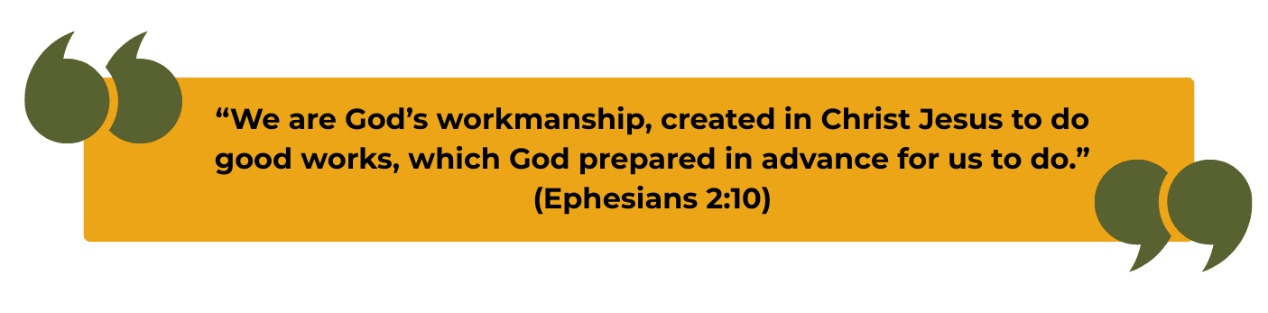 Ephesians 2:10 Bible verse about serving God and doing good works