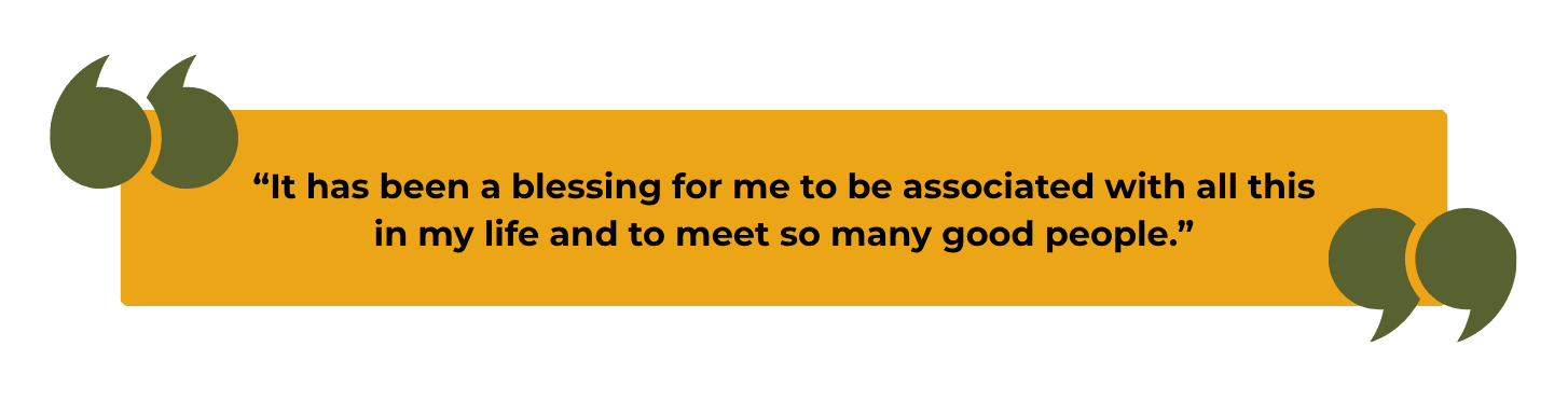 Quote from Rich Frazier about meeting good people through service
